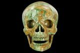Realistic, Polished Autumn Jasper Skull #127610-1